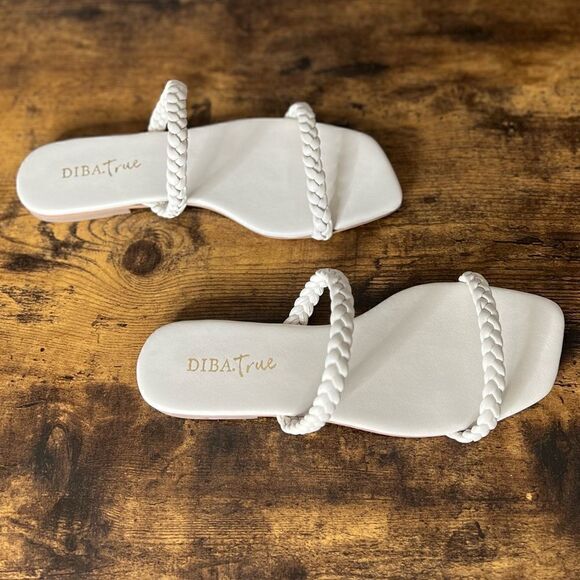 Diba True Jo Vial Leather Braided Sandal in Off White, Size 9. New in Box! - Picture 6 of 16